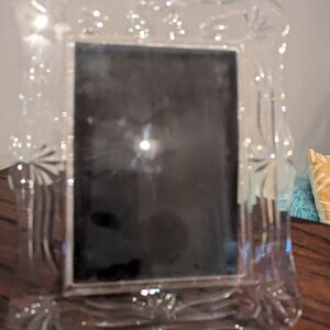 Vintage Waterford Crystal Wedding Collection Picture Frame 5x7 Swan Heart